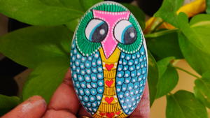 Mumma Owl and baby Owlet stone set.. - Shunya Creations