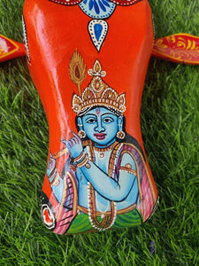 Krishna  handpainted Nandi head